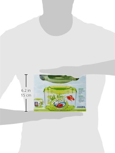 Marina Betta Pals Kit, Betta Fish Aquarium Starter Kit, Green, 13410