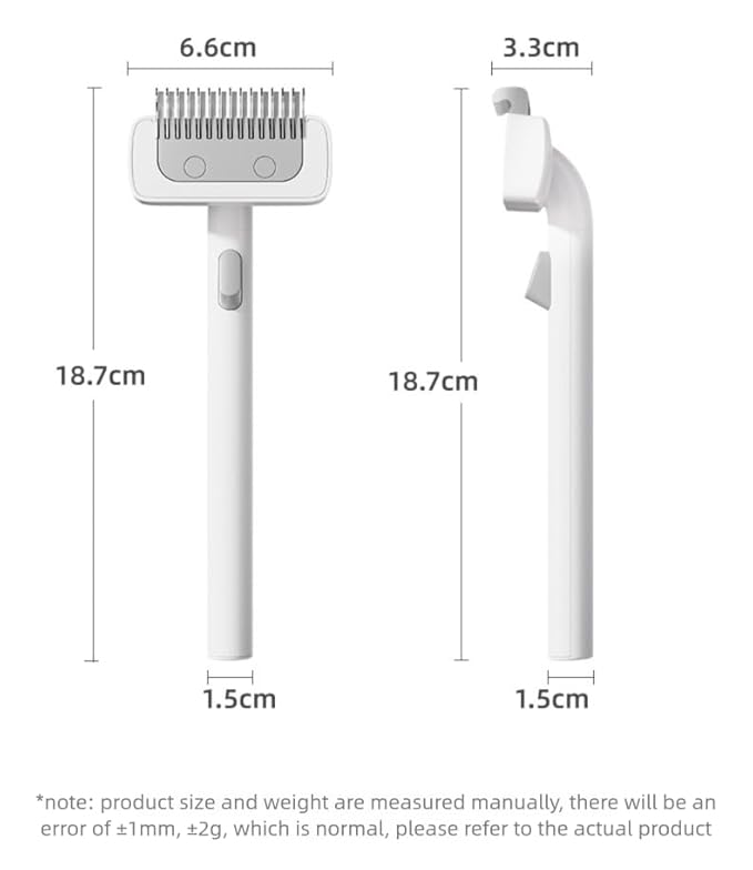 One-Click DeMatting Pet Comb for Small Dogs and Cats,Deshedding Brush, Quick Knot Remover with Stainless Steel Blade, Safe Rounded Edges, Effortless Hair Removal Grooming Tool