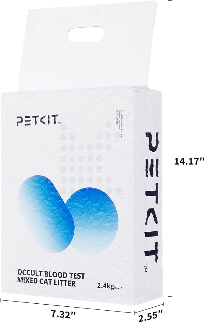 PETKIT New Occult Blood Monitoring Cat Litter, Ultra Absorbent Clumping Mixed Tofu Bentonite Litter, Odor Control and Dust Free