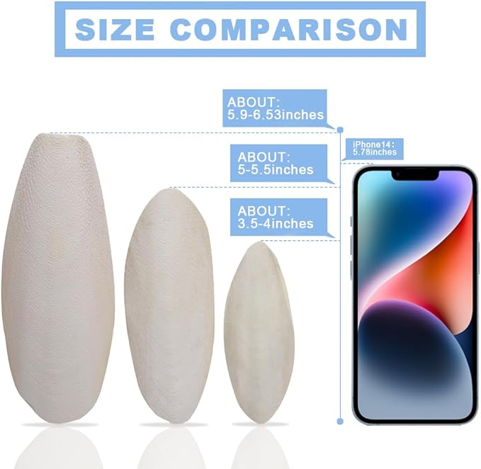 Jmxu's 5"-5.5" Bird Cuttlebone for Parakeets, Cuddle Bone with Metal Holder, Cuttlefish Bone for Sharp Beaks, Natural Birds Calcium for Parrots Cockatiels Budgie, 6 Pcs