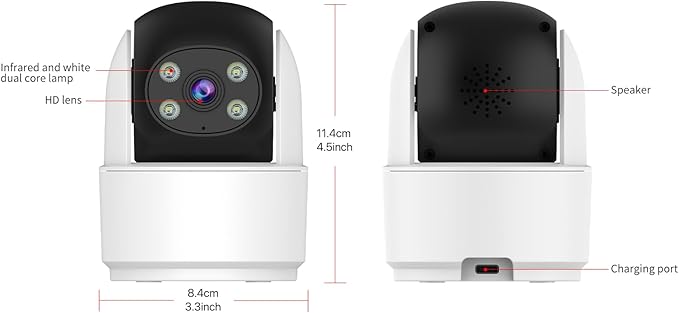 VSTARCAM 3MP Indoor Security Camera, 2.4G WiFi Cameras for Home Security, Pet Camera with Auto Tracking, Color Night Vision, AI Detection Tracking, 2-Way Talk, 24/7 Recording, Cloud & SD Card Storage