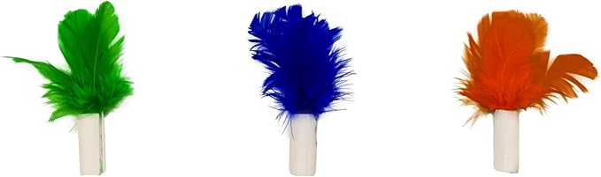 Cat Toy Replaceable Feathers and Fluffy Toy Accessories, 3Pcs