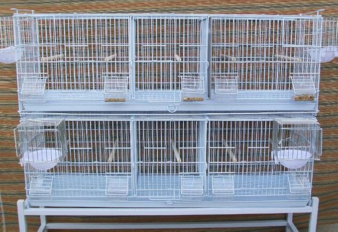 Lot-2 Extra Large 38"x11"x15"H Triple Stackable Breeder Bird Flight Cage Side Breeding Nest Box Doors with Double Removable Divider