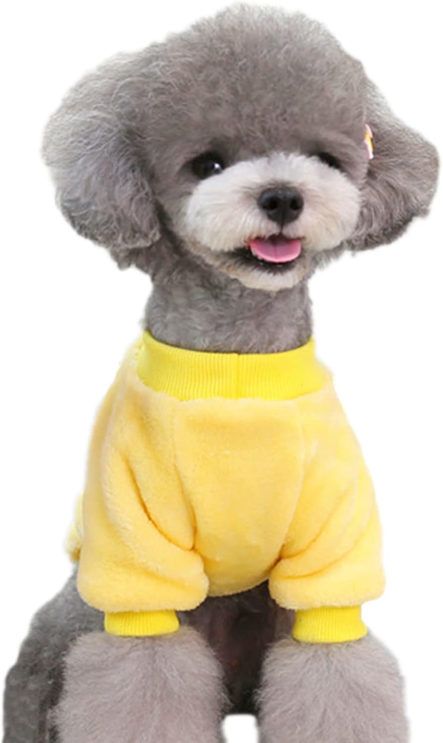 Jecikelon Pet Dog Clothes Dog Sweater Soft Thickening Warm Pup Dogs Shirt Winter Puppy Sweater for Dogs (Z01-Yellow, X-Small)
