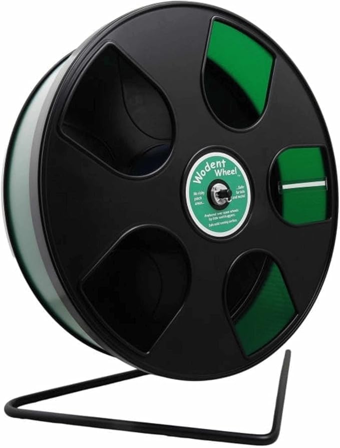 Silent Running Wheel for Small Pets - Exercise Wheel Cage Spinner with Tail Shield for Sugar Glider, Hamster, Gerbil, Mouse, Rat & Chinchilla, Small Pet Accessories - 11 Inch