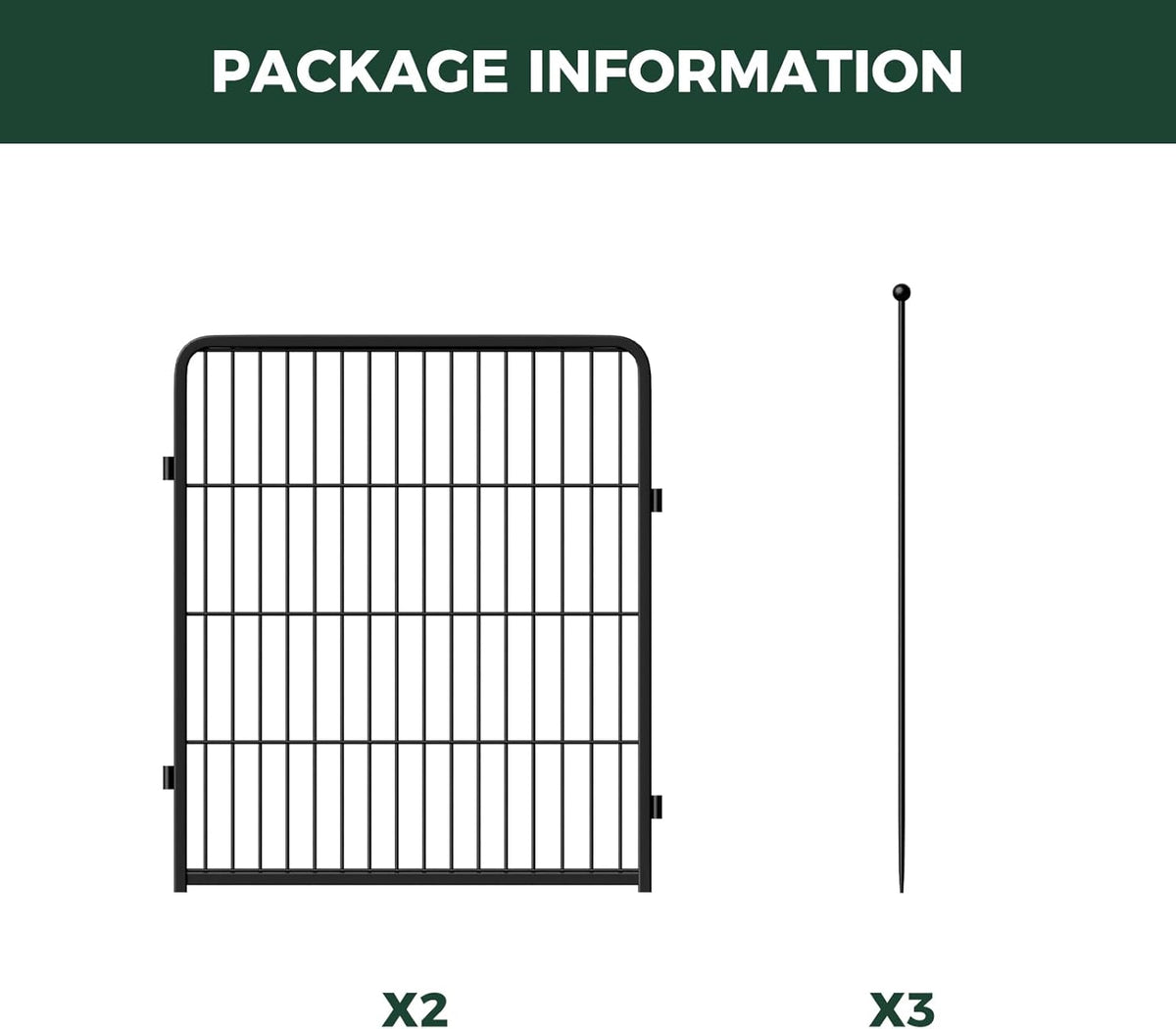 FXW Rollick Unleashed Dog Playpen for Indoor, Yard, RV Camping, 32 inch 2 Panels for Small and Medium Dogs, Black│Patented