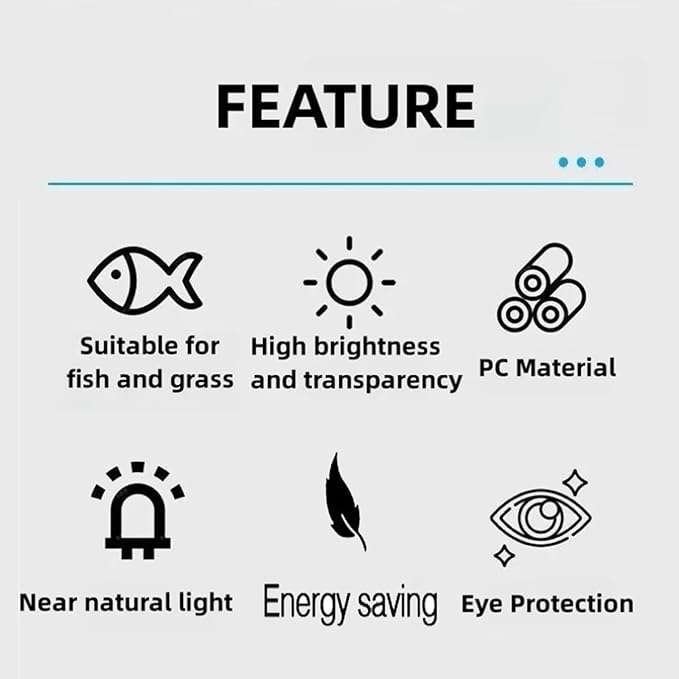 Mini Clip-On Aquarium Light 8W Full Spectrum LED Fish Nano Tank Light with Timer & Dimmer and 3 Lighting Modes for Freshwater Plants & Tropical Fish Ideal for 5-16 Inch Tanks (1-5 Gallons)