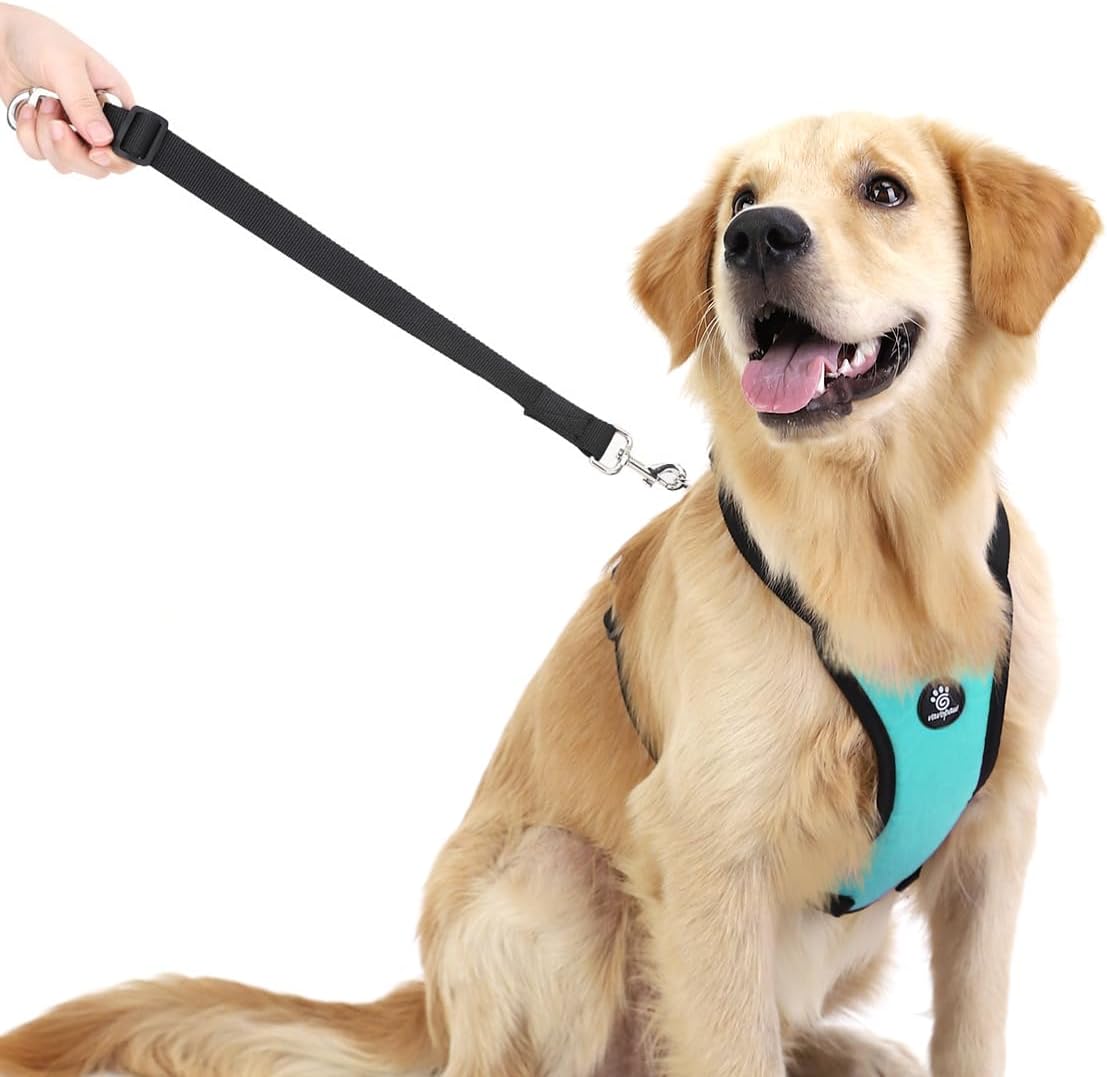 Dog Seat Belt, Safety Vest Dog Car Harness with Adjustable Buckle Dog Seat Belt for Vehicle Nylon Pet Safety Seat Belts Heavy Duty(S, Blue)