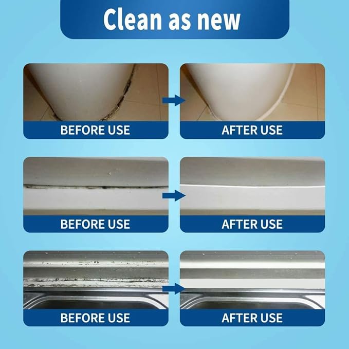 Mold Remover Gel - Effective Mold Cleaner for Household Shower, Kitchen Sinks, Walls, Tiles, Grout, Bathrooms, Washing Machine and Refrigerator Strips - 15 Fl.Oz