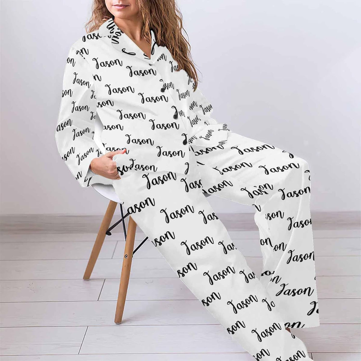 MyPupSocks Custom Face Pajamas for Women Set, Personalized Photo Long Sleepwear XS-XXL
