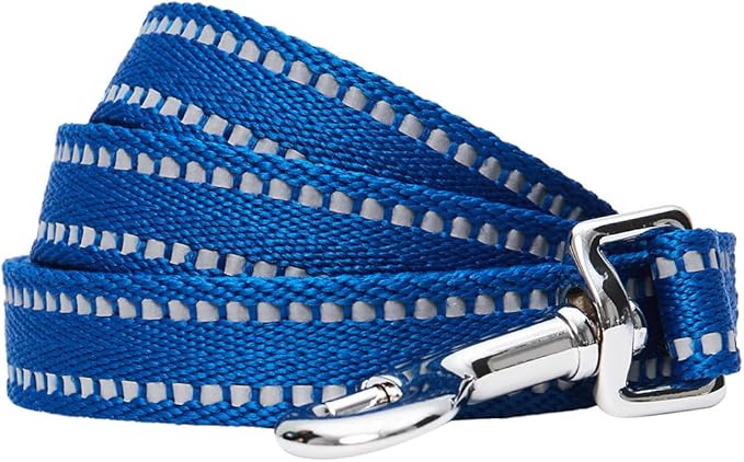 Blueberry Pet Essentials Reflective Dog Collar & Leash Set, Adjustable for Medium Dogs | Safe Walking Gear for Pet Parents, Puppy Training & Daily Use MediumDogs, Navy