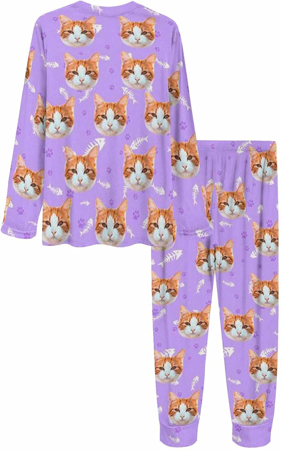 MyPupSocks Custom Face Pajamas Sets for Women, Personalized Photo Sleepwear XS-XXL