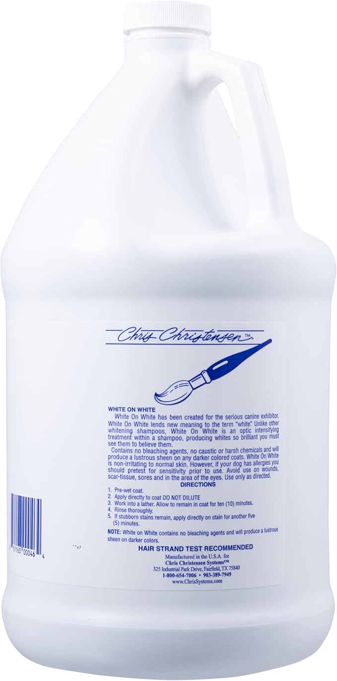 Chris Christensen White on White Whitening Treatment Dog Shampoo (1GAL)