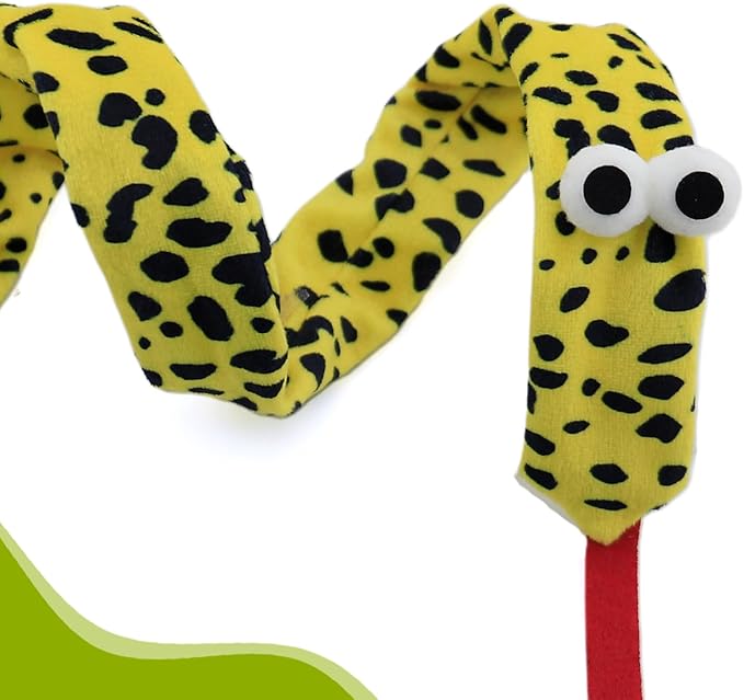 Interactive Cat Toy Wand with Catnip Mouse, Cat Teaser Wand Rainbow String for Bored Indoor Adult Cats and Kittens (3 Pack Snake)