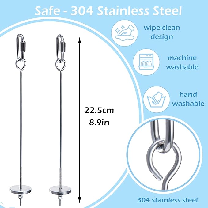 2Pcs Rat Enrichment Toys, 304 Stainless Steel Rat Foraging Toy for Fruit Vegetable Holder, Fancy Mice Cage Accessories Puzzle Toy, Hanging Rodent Toys Slow Feeder, Bird Foraging for Parakeet
