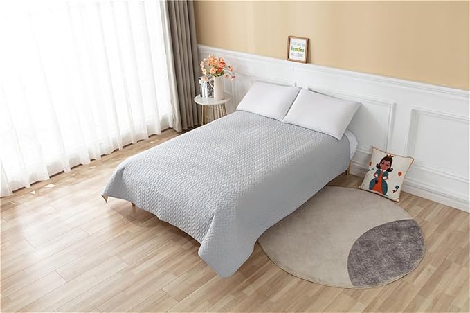 GIBZ Waterproof Dog Bed Cover Anti Slip Pet Furniture Protector Washable Blanket Large Soft Quilted Mat, Dark Grey, 100x127cm