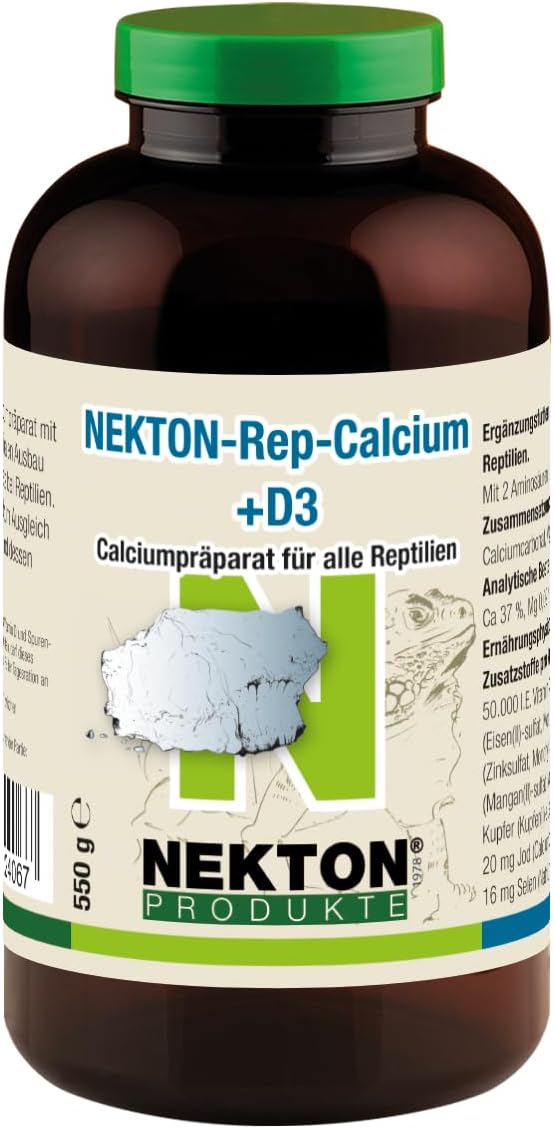 Nekton Rep-Calcium Plus D3 Reptile Supplement, 550 g/1.21 lb., white (Model: 224750)