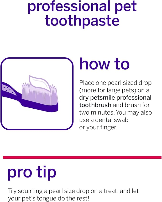 Petsmile Professional Pet Toothpaste for Cats & Dogs - Only VOHC Accepted Toothpaste - Clinically Proven to Control Plaque & Tartar Calprox Formula (Rotisserie Chicken, 2.5 Oz)