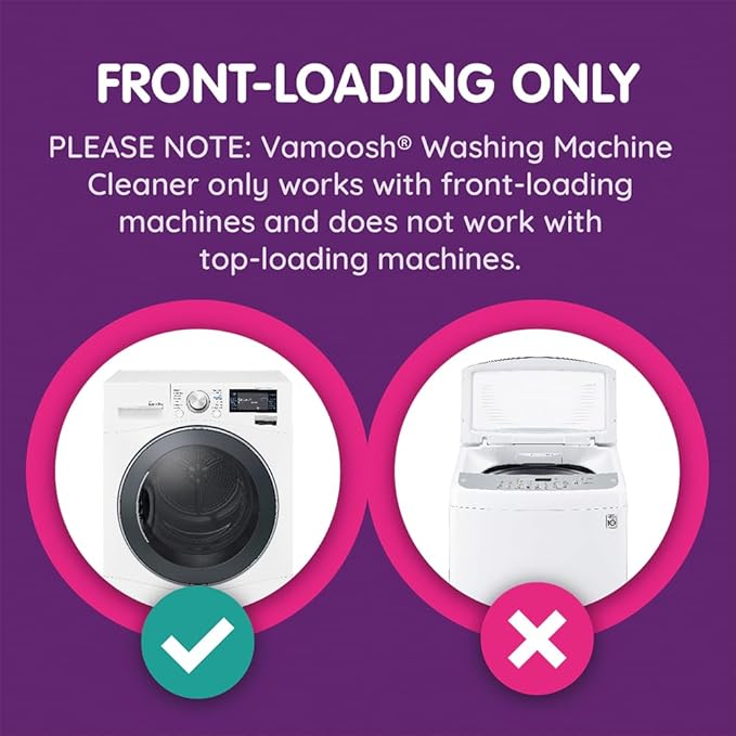 Vamoosh 6-in-1 Washing Machine Cleaner | Dissolves Pet Hair | Prevents Blockage | Grapefruit Scent | Removes Limescale | Deep Clean | Eliminates Odor | Made in the UK | 150g (Pack of 2)