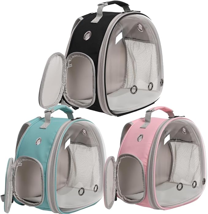 Reptile Travel Carrier for Bearded Dragon,Guinea Pig Carrier,Guinea Pig Carrier for 2,Reptile Travel Carrier for Lizards Sugar Glider Hedgehog Rat Parrot Birds (Green, Backpack)