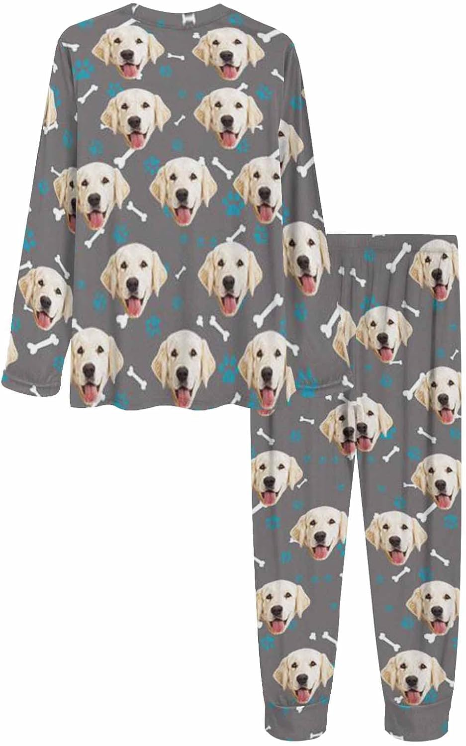 MyPupSocks Custom Face Pajamas Sets for Women, Personalized Photo Sleepwear XS-XXL