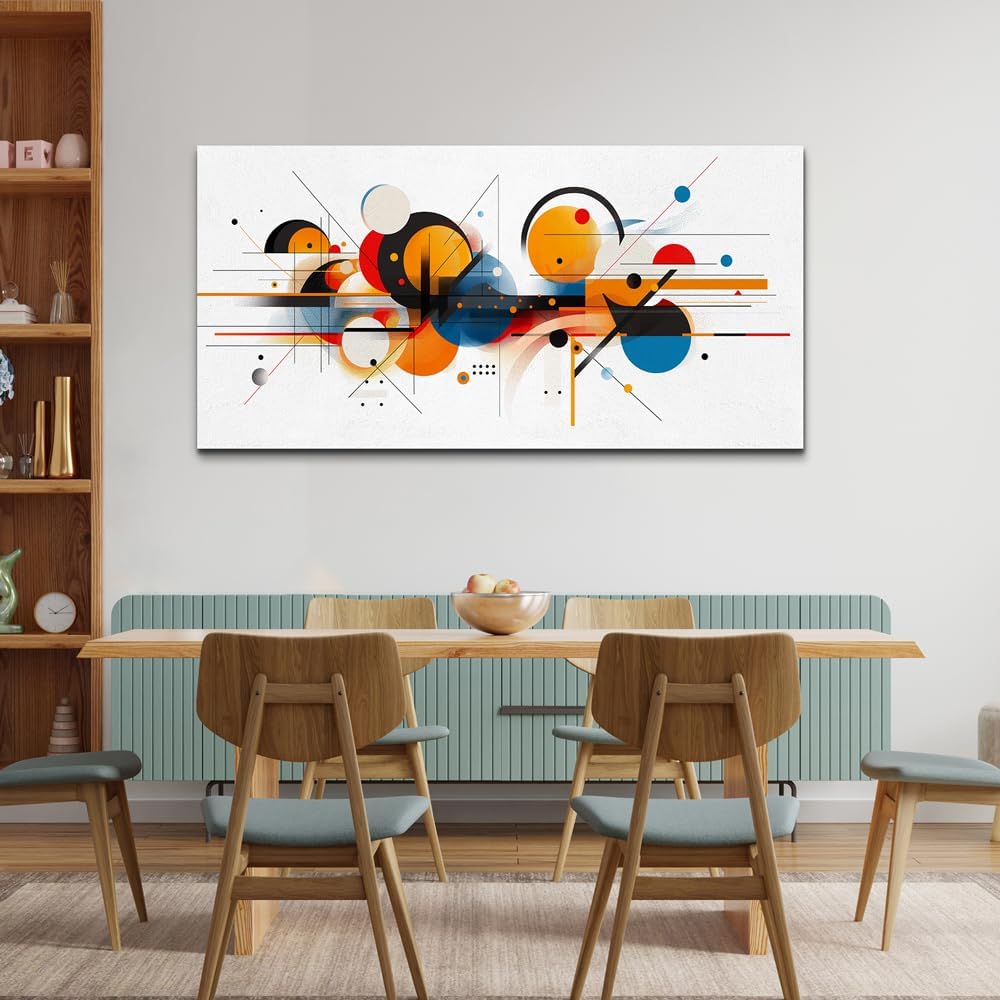 hyidecorart Wall Art For Living Room Wall Decorations For Bedroom Line Color Block Abstract Pictures Artwork Hang Pictures For Office Decoration Hotel Canvas Prints Art Modern Wall Decor 20"X40"