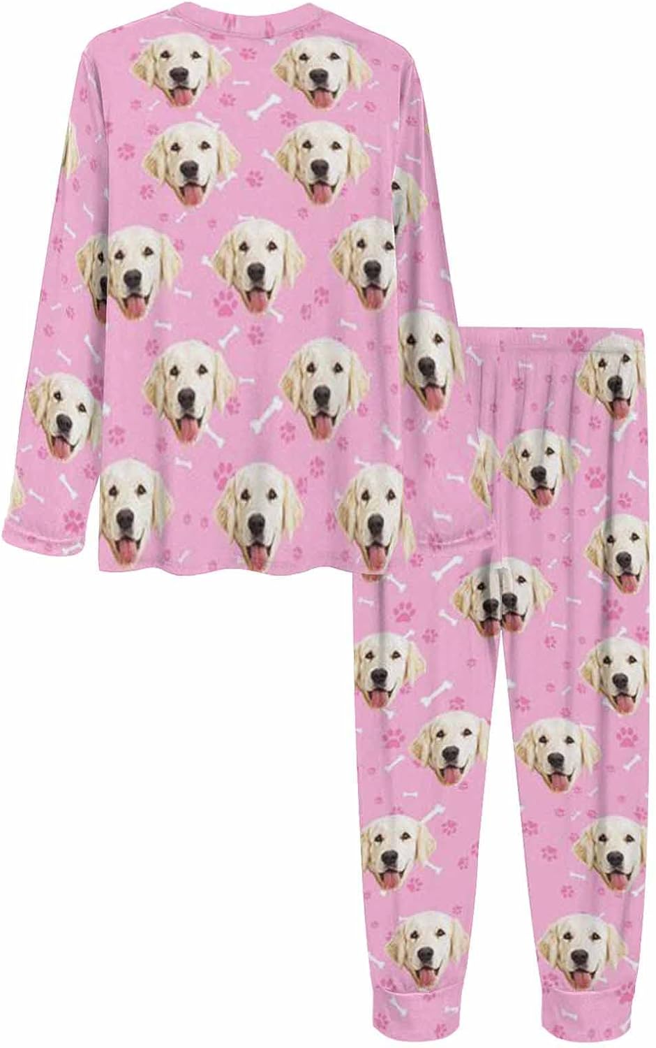 MyPupSocks Custom Face Pajamas Sets for Women, Personalized Photo Sleepwear XS-XXL