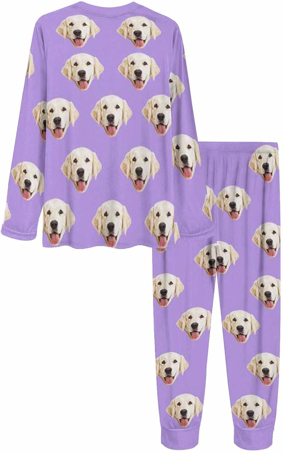 MyPupSocks Custom Face Pajamas Sets for Women, Personalized Photo Sleepwear XS-XXL