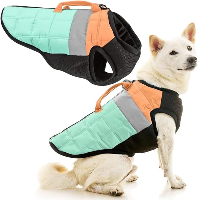 Gooby Bomber Vest Lift Dog Harness - Mint, Large