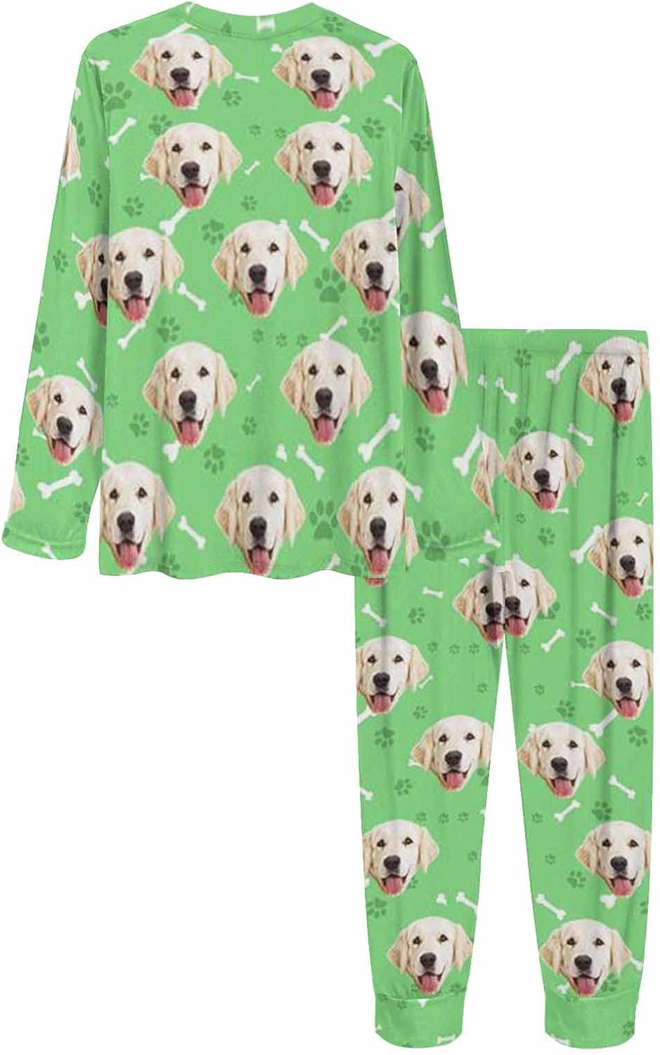 MyPupSocks Custom Face Pajamas Sets for Women, Personalized Photo Sleepwear XS-XXL