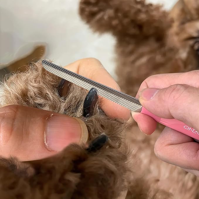 OneCut 4.7" Small Dog & Cat Nail Clipper Stainless Steel Cat Claw Trimmers for Rabbits, Guinea Pigs, Birds, Puppies, Kittens and Small Animals Pet Nail Clipper for Professional and Home Use (Pink)