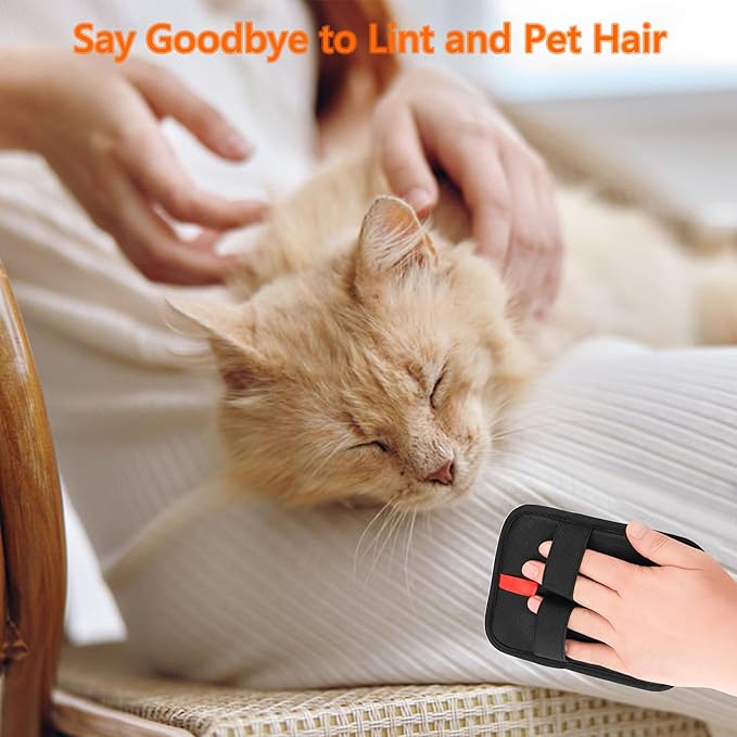 Pet Hair Removal Glove,Static Electricity Grooming Mitt Tool for Dogs & Cats - Remove Fur from Pets, Furniture, Car Seats