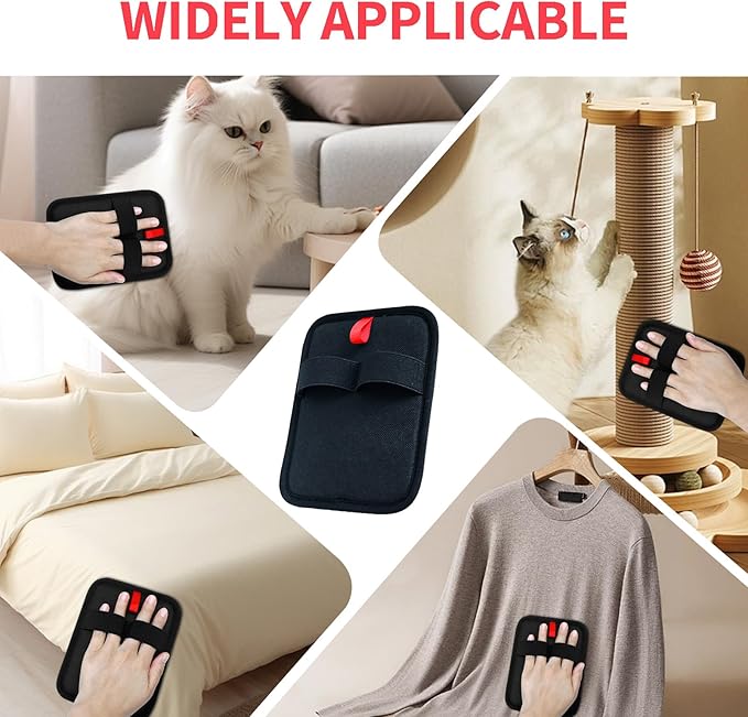Static Pet Hair Removal Glove, 2 Pcs Electrostatic Dog Hair Remover Brush, Reusable Cat Fur Grooming Gloves for Furniture Couch Carpet Curtain Car Seat Cleaning Tool