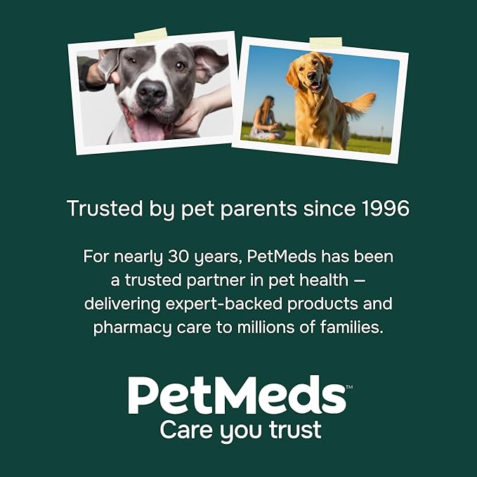 PetMeds Calm Supplement for Dogs - Anxiety & Stress Relief with Vitamins, Theanine & Lemon Balm - Supports Dogs During Travel, Thunder & Separation - Beef & Sweet Potato Flavor - 60 Soft Chews