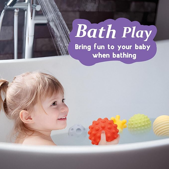 Montessori Toys for Babies,Soft Stacking Building Blocks Rings Balls Sets,3 in 1 Baby Toy Bundle,Sensory Toy for 6-12 Months, Soft Teething Toys for Babies,Baby Gifts for Boy Girl