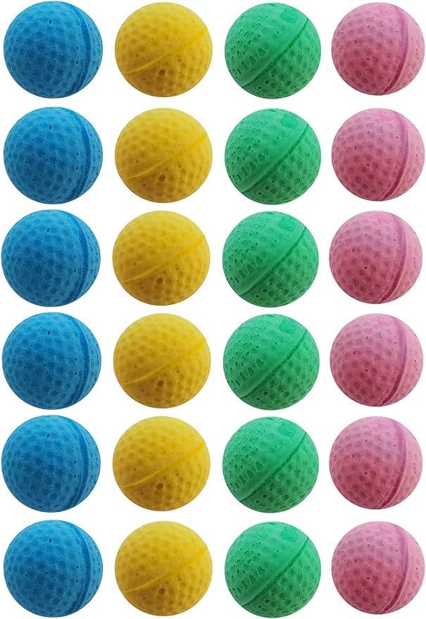 YnFag Foam Soccer Balls - Cat Toys for Indoor Cats (24 Pcs Individual Color Balls)
