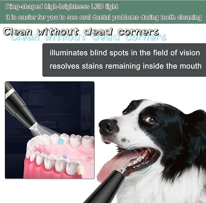 Dog Plaque Tartar Remover Pet Ultrasonic Cleaner Cat Tooth Cleaning for Cat Dog Dental Care