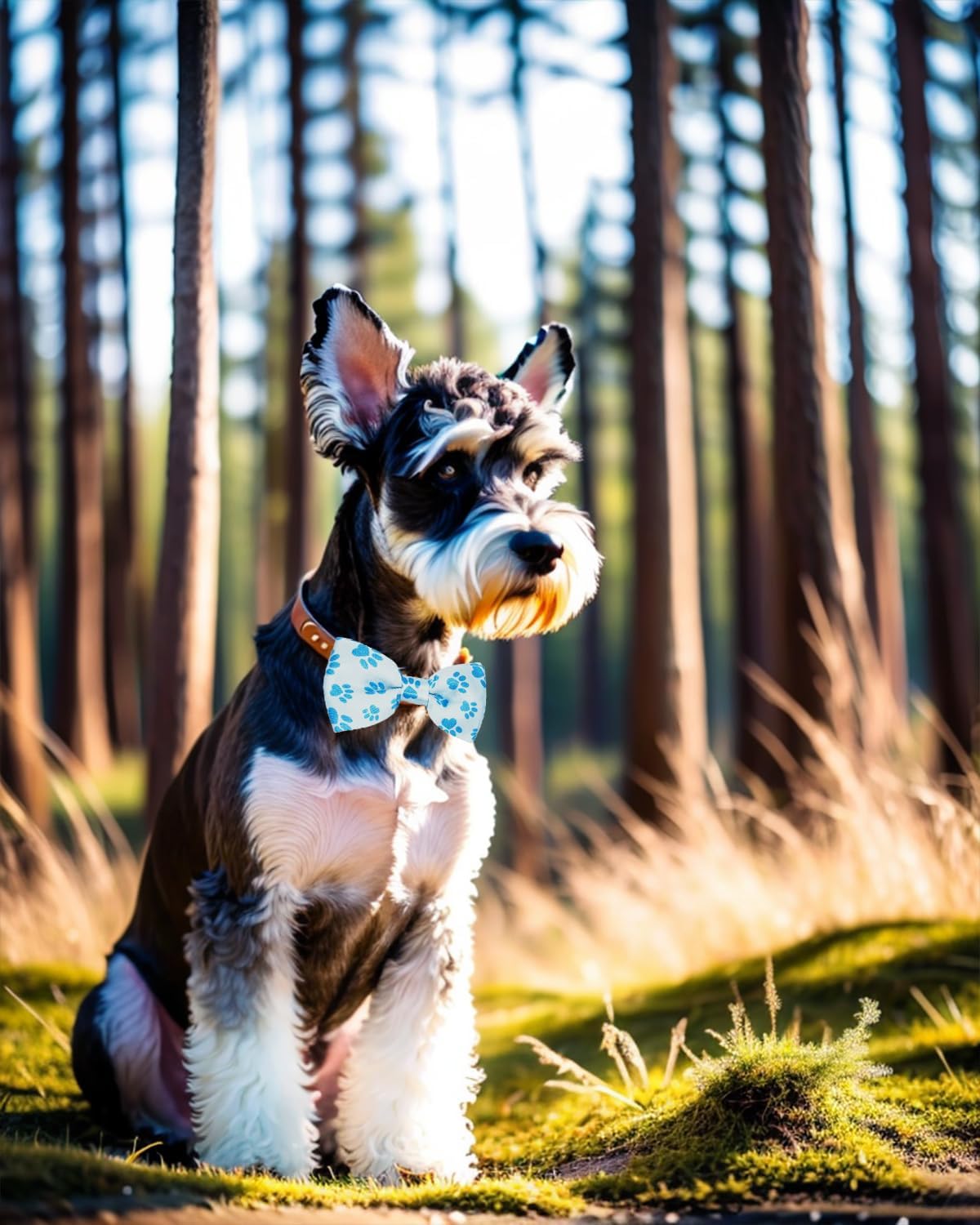 PET SHOW 10 Pack Paw Big Dog Bow Ties for Large Medium Dogs Sliding Collar Attachments Bone Bowties Cute Bowknots Wedding Party Holiday Pet Grooming Accessories(Large)