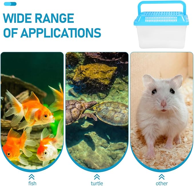 FRCOLOR 2pcs plastic turtle fish tank acrylic reptile cage tortoise habitat Pet Fish Tank Reptile Feeding Tank aquatic turtle tanks and aquariums eamon living habitat mini breeding box