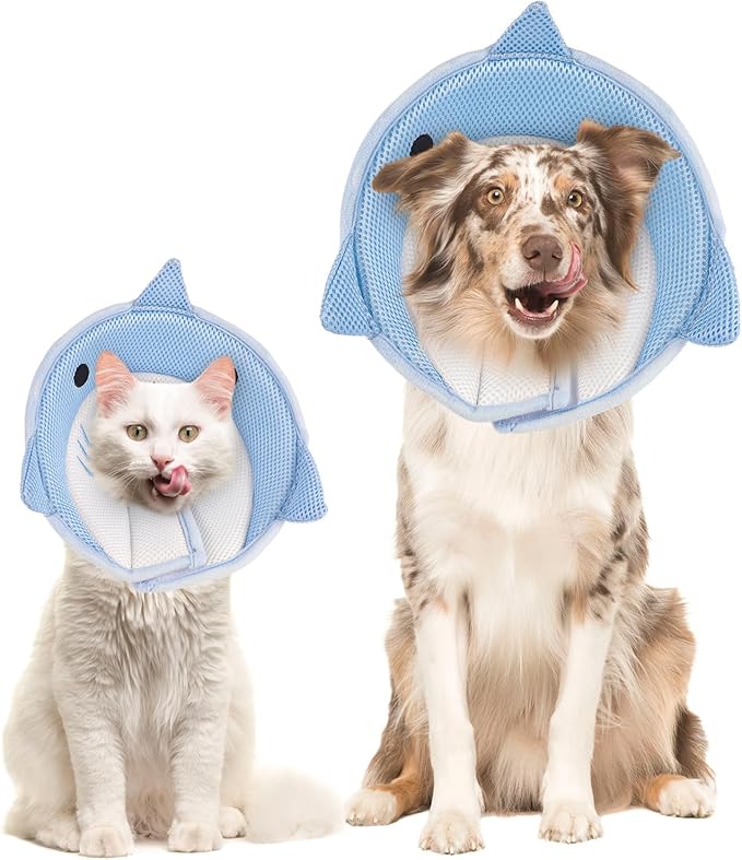 Friusate Cat Recovery Collar - Soft, Adjustable, Breathable, Lightweight Cat Cone to Stop Licking - After Surgery