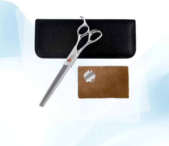 Dog Grooming Scissors: 7 inch Pet Thinning Shears Made Of Japanese 440c Advanced Stainless Steel Professional Grooming Scissors for Dogs Cats and Other Pets