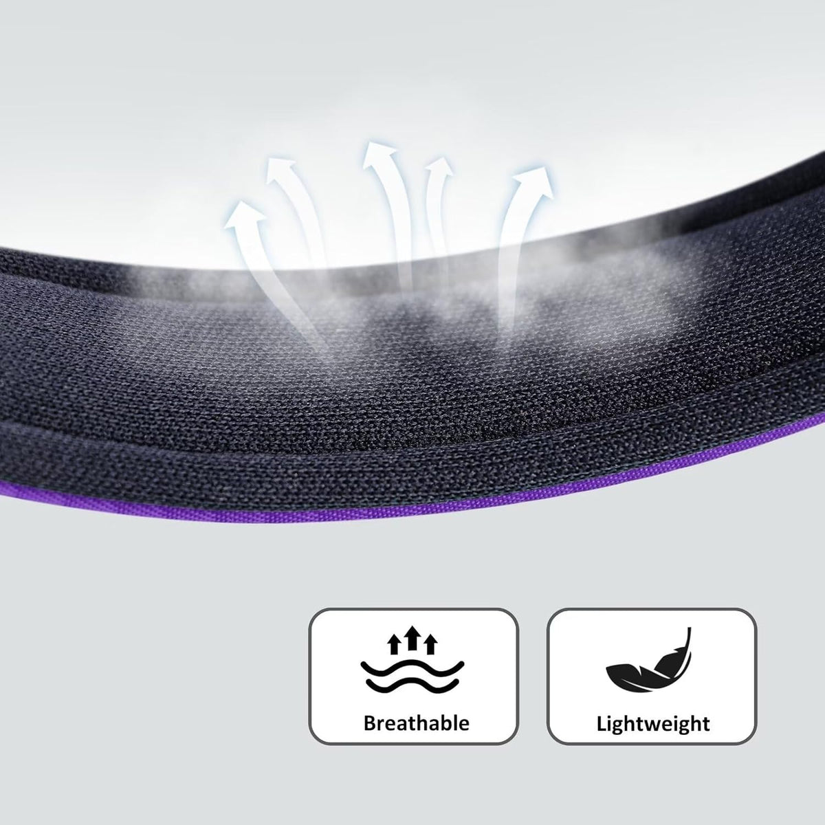 Didog Soft Padded Dog Collars for Small Dogs, Lightweight and Breathable Purple Dog Collar with Metal Buckle, Purple, M