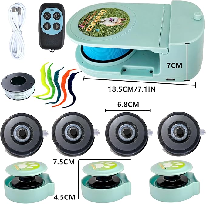 Wireless Remote Control Interactive Cat Toy for Indoor Cats, Self-Moving Worm Plush Mouse Chase Toy, Automatic Prey Simulation with Adjustable Speed, Durable & Rechargeable Kitten Exercise Toy