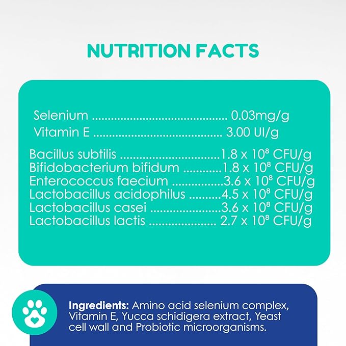 Prebiotic & Probiotic Dog Probiotic Paste, 6 Strains of Bacteria,18 Bi CFU's + Vitamins, Minerals- Upgraded Formula for Fast Balance GI, Dogs Probiotic Paste (14 g)
