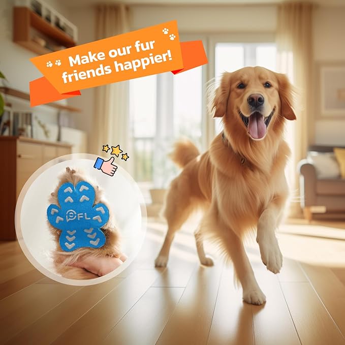 Anti-Slip Dog Paw Protector Pads for Senior Dogs, Dog Paw Blue Stickers with Strong Traction on Hardwood Floor, Dog Essentials,12sets(48pcs) XXL (61-80lbs)