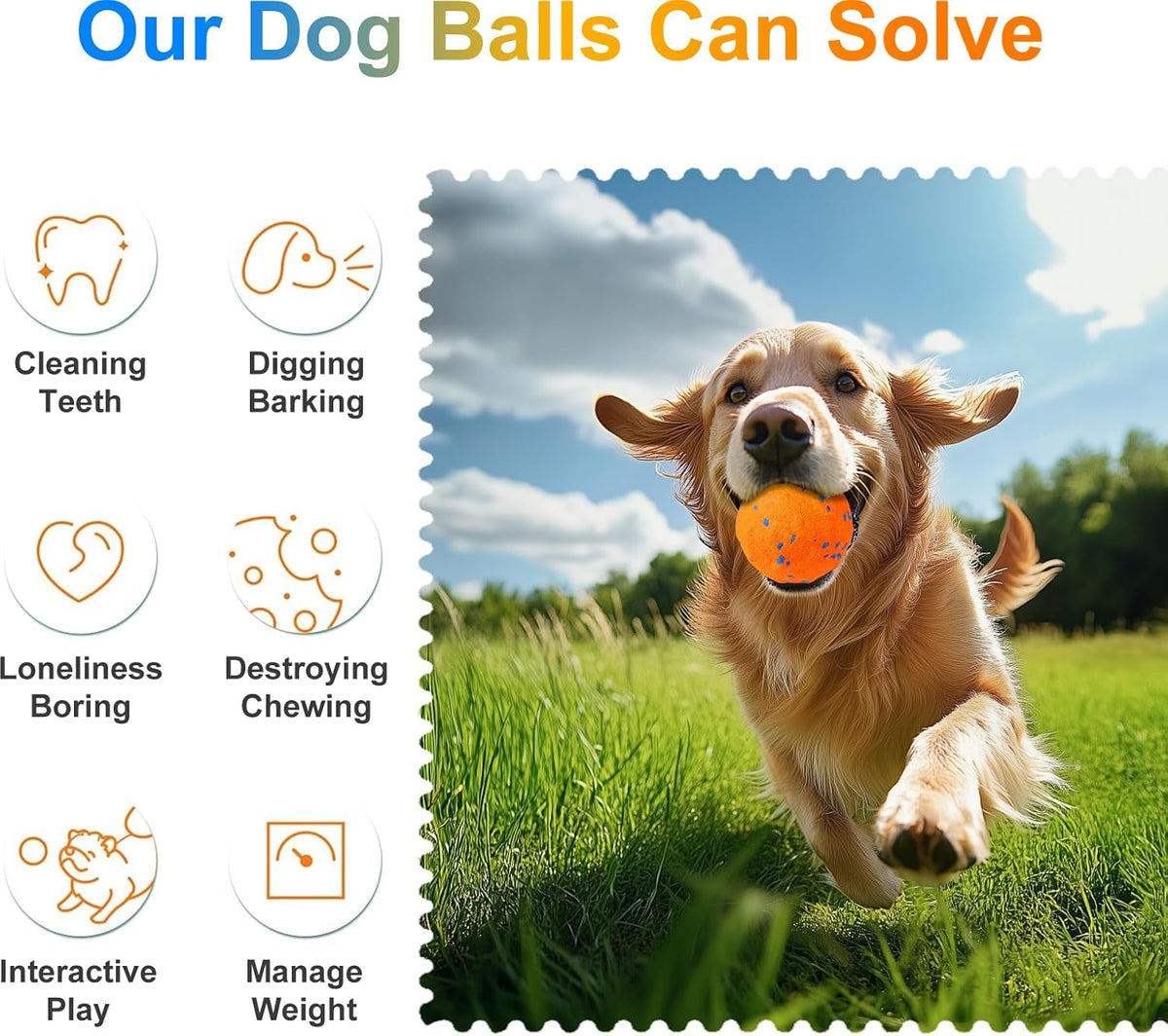 Interactive Dog Toys Ball, Automatic Moving, Bouncing Chew Toys, E-TPU Material, Suitable for Large and Medium-Sized Dogs, Used for Boredom Relief and Daily Training, USB Rechargeable