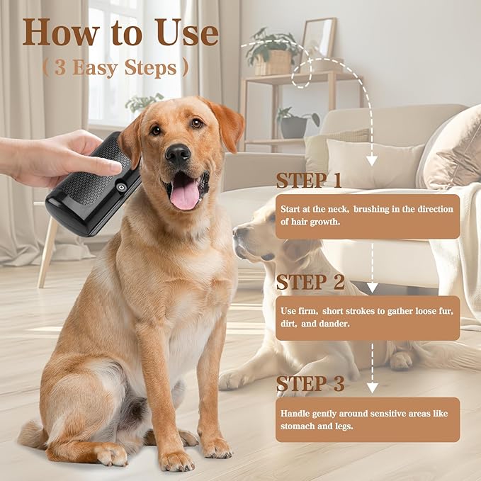 Deshedding Dog Brush, Groompro Deshedding Brush for Cats, Dogs, Rabbits, Horses, Ergonomic Pets Groomer for Matted Hair, Loose Hair