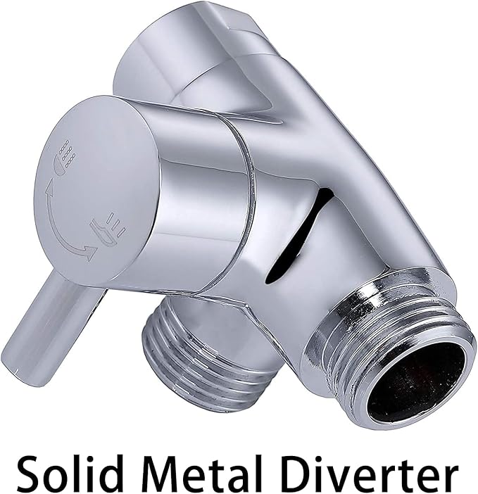 G-Promise Dog Shower Sprayer Attachment for Fast and Clean Pet Showering, Multifunctional Shower, Metal Diverter, 78 Inch Extra Long Hose, No Drill Hook, Dog Washing-Bathingroom (Chrome)
