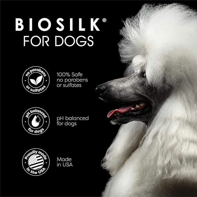 BioSilk Silk Therapy Conditioning Detangling Spray for Dogs with Natural Coconut Oil - Dog Matted Hair Detangler Conditioner for Dogs, Dematting Grooming Supplies, 7 Fl Oz - 2 Pack