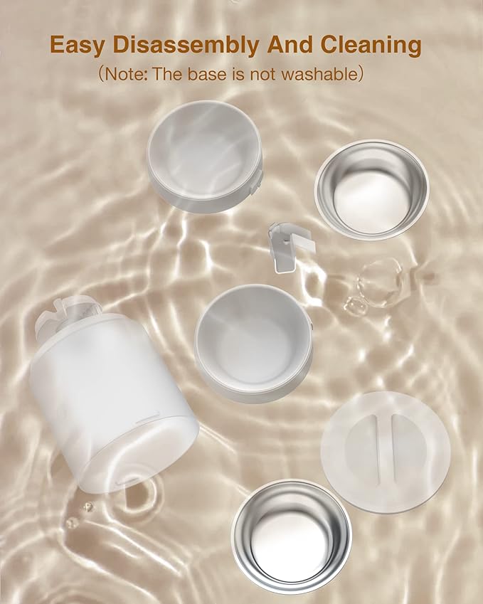Automatic Cat Feeder for 2 Cats - Cat Food Dispenser with Double Bowls 6L, 10S Voice Recorder Programmable Timed Cat Feeder up to 6 Meals per Day